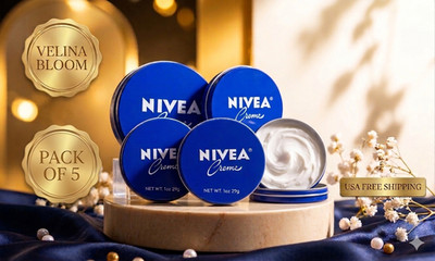 5 Pack Nivea Moisturizing Creme Skin Cream 1 oz/30ml Travel Size Made in Germany