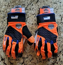 2-Pair Ergodyne Proflex 818WP XL Hi Viz OrangeThermal Waterproof Work Gloves New
