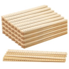 144 Pack Wooden Ruler 12 Inch Straight 30cm Metric Wood With Centimeters and ...