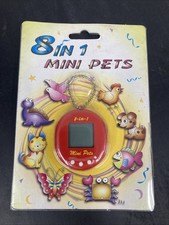8 in 1 Mini Pets Toy Virtual Electronic Game Collectible Vintage 1997 RED NEW B1