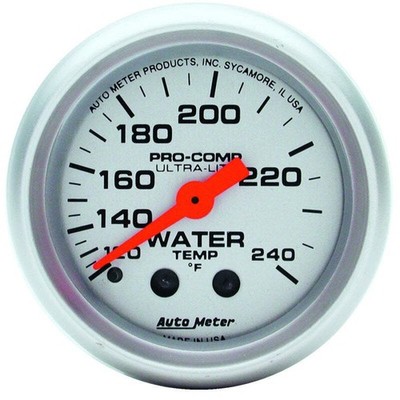 AutoMeter 4332 Ultra-Lite 52mm 120-240 Deg F Mechanical Water Temp Gauge