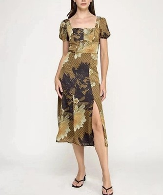 BCX Juniors' Printed Square-Neck Midi Dress - Multicolor - XL