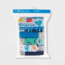 Hanes Toddler Boys' Boxer Briefs 2T-3T: Cotton, Tagless, Cars Pattern Solid