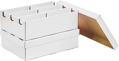 2 Pack High Capacity 3 Row Trading Card Storage Box 6-Cell Organizer Holds 3200+
