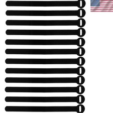 50-Pack Reusable 6-Inch Adjustable Cable Ties - Ultimate Cord Organizer in Black