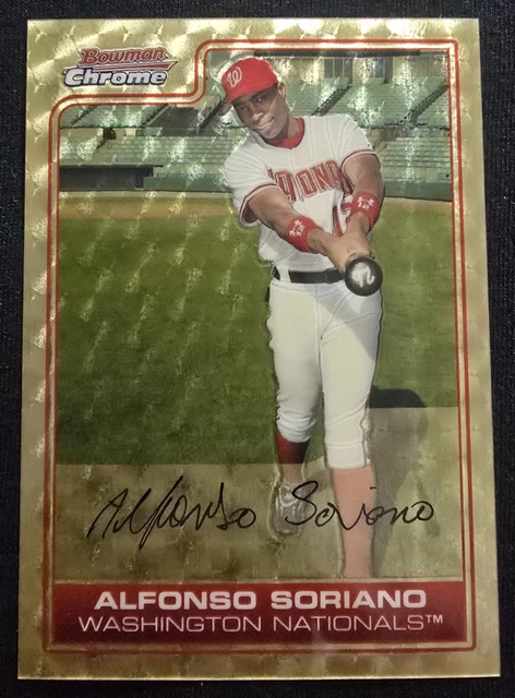2006 Bowman Chrome Alfonso Soriano Gold Superfractor #5 1/1 Nationalals 🔥 🔥 🔥