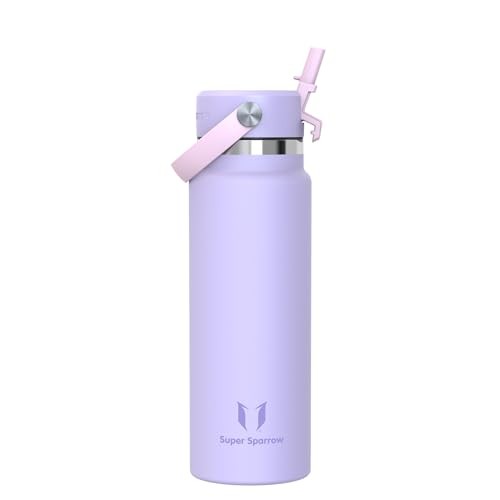 Sparrow Metal Water Bottle with Straw  Assorted sizes , colors 