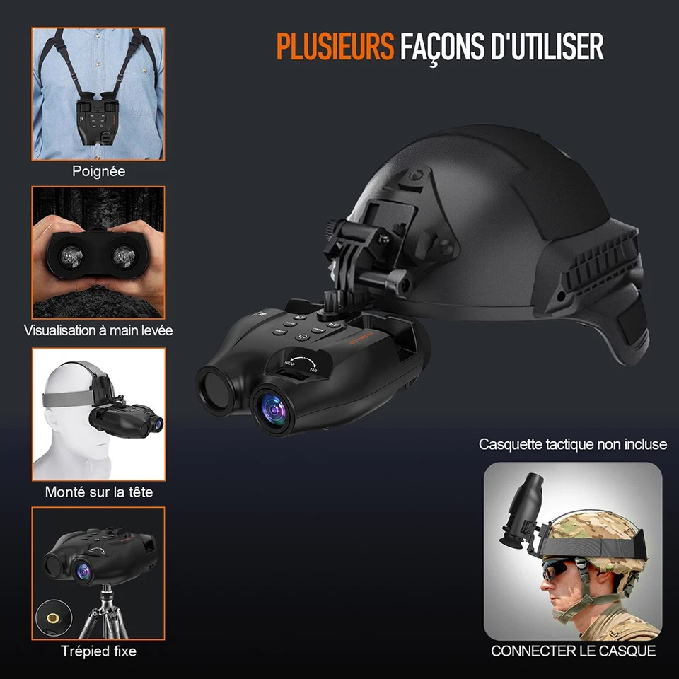 Rechargeable Night Vision Binoculars, Portable on Head Zoom 5x,300m at Night - Image 2 of 4