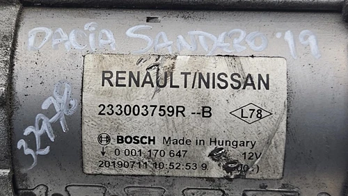 233003759RB Motor Arranque para DACIA SANDERO II Ambiance 2019 2478529 - Imagen 4 de 10
