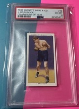 1937 Champions of 1936 Tobacco Hignett James Braddock James J Braddock #12 PSA 6