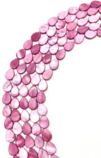 Fuchsia Pink Mother Of Pearl MOP Shell Teardrop Beads 14x10x3 mm 15.5 in. Strand