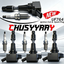 Ignition Coil Pack and Iridium Spark Plugs, UF764 93175, for Hyundai Sonata