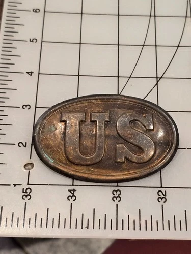 Reproduction Civil War US Union Cartridge Box Plate 4440