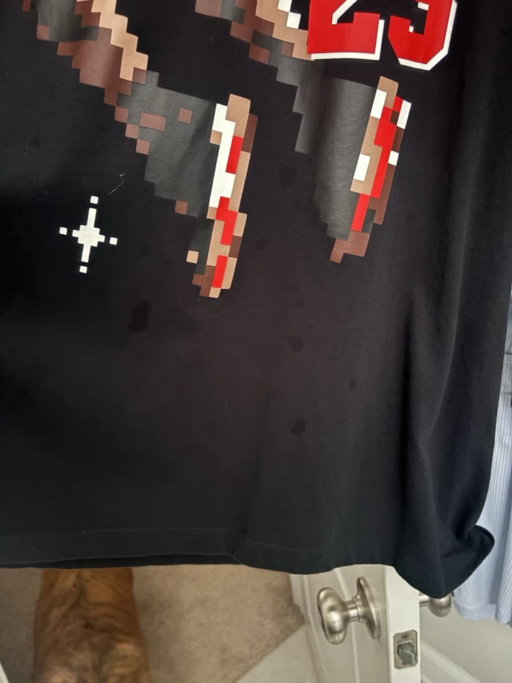 AIR JORDAN Black Long Sleeve Digital Pixels Of MJ In Air T-Shirt Size XXL#23 - Image 2 of 4