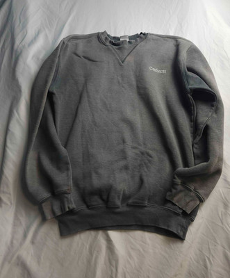 Carhartt Sweatshirt Mens Small Gray Fleece Grunge Minimalist Streetwear Gorpcore
