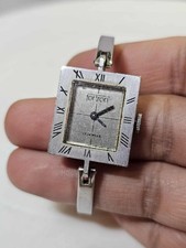 vtg women silvertone fortron 17 jewels watch- Untested -S92- READ