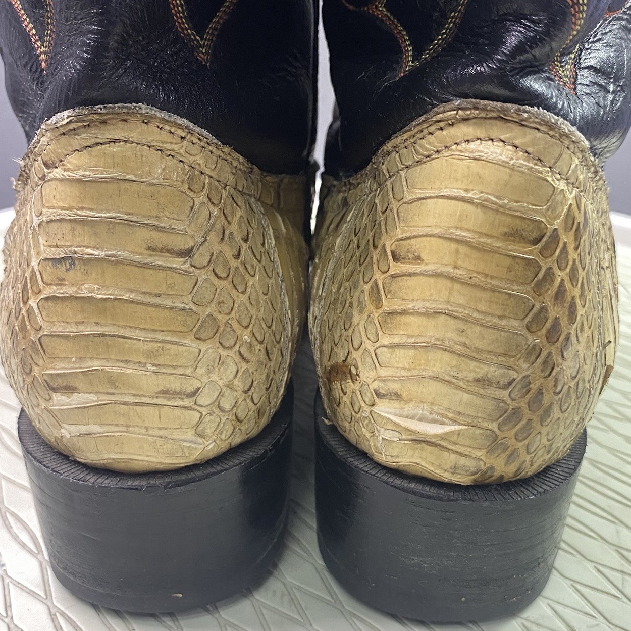 Botas Y Botines Men Leather Python Snake Western … - image 7