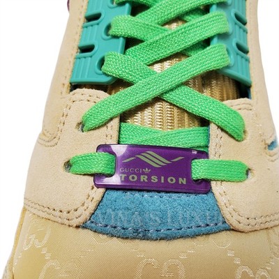 GUCCI MENS SNEAKERS X ADIDAS ZX 8000 TORSION BEIGE GG LOGO
