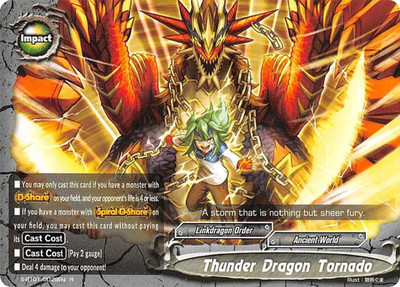Future Card Buddyfight Thunder Dragon Tornado S-BT01/0029EN R Antike Welt