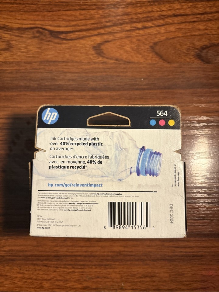 HP 564 Color 3 Pack Cyan Magenta Yellow Ink Cartridges | eBay