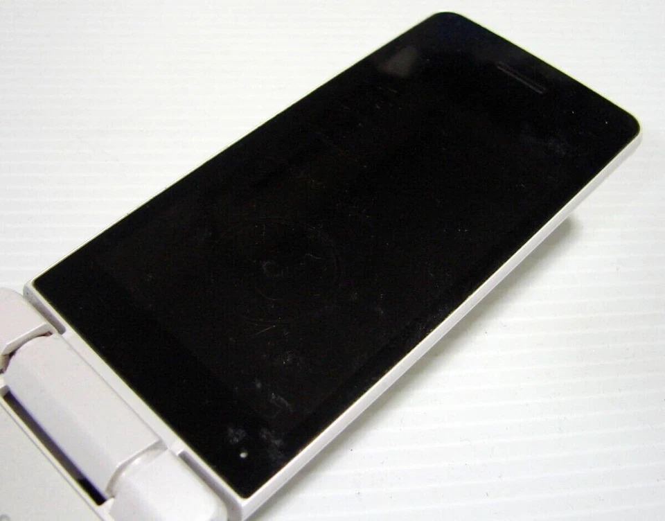 SHARP AQUOS Keitai 3 flip phone 805SH 806SH Softbank sbloccato bianco senza SIM - Immagine 2 di 4