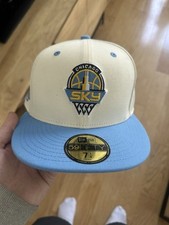 Brand New Chicago Sky WNBA fitted Cap Hat New Era Sky Blue Gold Size 7 1/4
