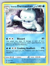 Galarian Darmanitan 048/192 Rare Rebel Clash Pokemon LIGHTLY PLAYED