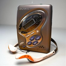 Sony Walkman WM-FX28 Cassette Player TV Weather AM FM Radio Sony MDR-W014