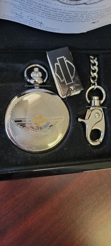 Harley Davidson Bulova Pocket Watch 100th Anniversary Limited Number 64/2003 - Picture 3 of 4