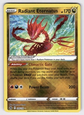 Radiant Eternatus Crown Zenith - Pokemon NM 105/159