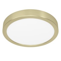 Moderne Flache Deckenleuchte 1X17W Led 2000Lm IP20 3000K Weiß GebüRstetes Mes...
