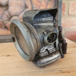 1900s Antique Oil Bicycle Lamp Powell & Hamner P&H Birmingham Horoscope Untested