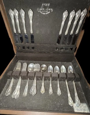 Alvin Chateau Rose Antique US Sterling Silver Flatware Sets for