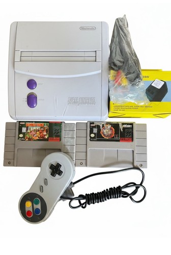 SNES Jr Console Super Nintendo System W/ Controller + All Cables + Donkey Kong