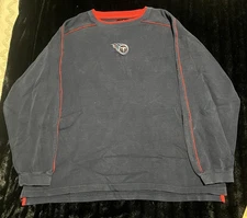 Vtg Puma NFL Tennessee Titans Navy Long Sleeve Crewneck Sweatshirt Mens Size XXL