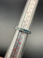 925 Sterling Silver Blue Diamond Band Ring