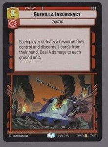 Star Wars Unlimited TotR Foil Card TWI177 Guerilla Insurgency