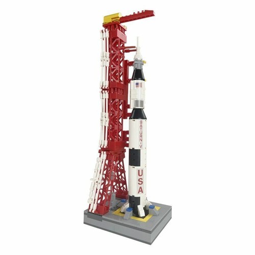 Saturn V Launch Tower Model Building Blocks Set DIY MOC Bricks Educational Toys - Picture 7 of 10