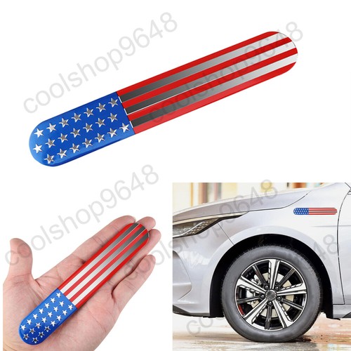 American Flag Sticker Decal Auto Car & Truck Emblem 3D 6" x 1" Sticker Decor - Picture 4 of 31
