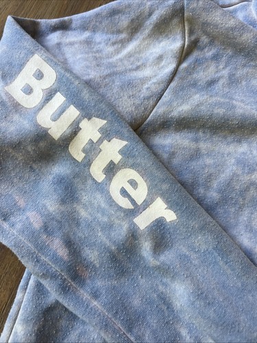 Butter Super Soft Size S Summer Camp Theme LightBlue Hoodie Full Zip W/sequence - Picture 2 of 10