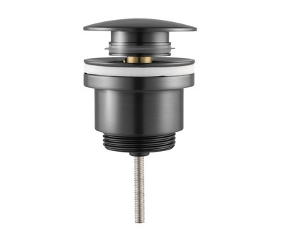Aloni Pusher Ablaufgarnitur mit Überlauf 1 1/4'' GUNMETAL GRAU