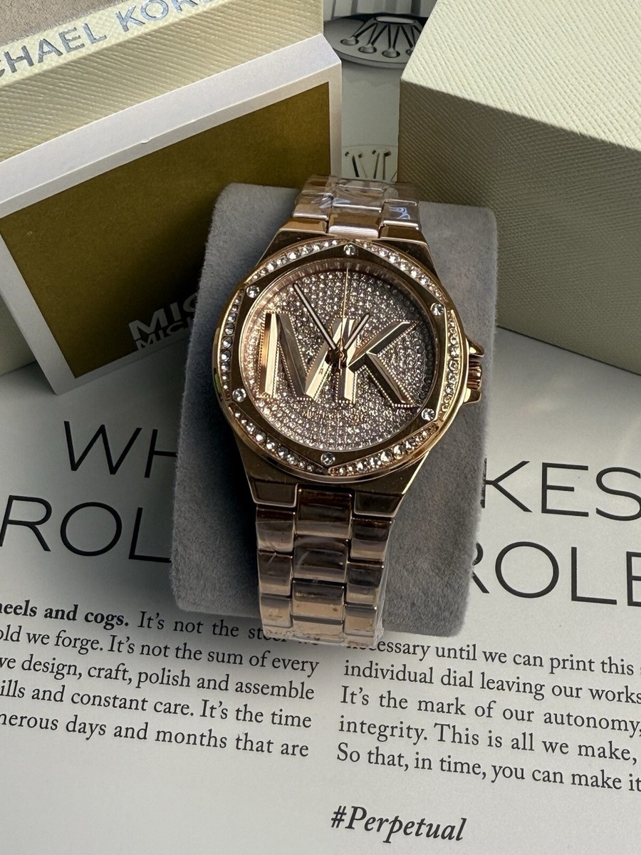 Michael Kors Lennox Womens Glitz Watch Pave Crystal MK Logo  display picture 1
