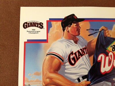 1989 MLB Battle of The Bay World Series Poster, SF Giants, Oakland