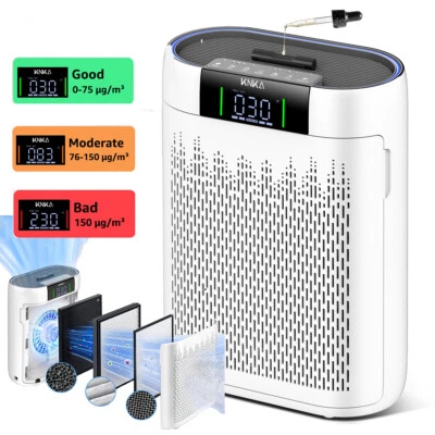 EUMATY Luftreiniger, Luftreiniger Raucherzimmer Air Purifier mit H13 True HEPA Filter