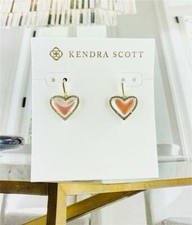 NEW Kendra Scott Ari Heart Dichroic Gold tone Earrings