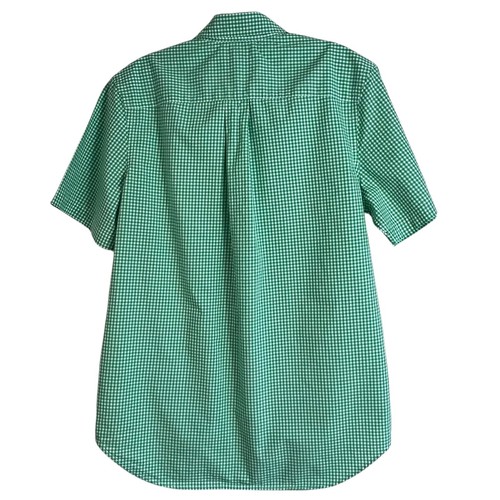 Ralph Lauren Boy's Gingham Shirt Short Sleeve Button Down Green XL(18-20) Casual - Picture 3 of 10