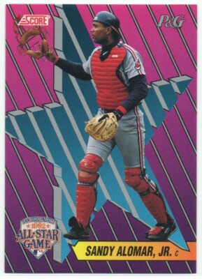 Sandy Alomar Jr. 1992 Score Procter and Gamble #1  Cleveland Indians  #1