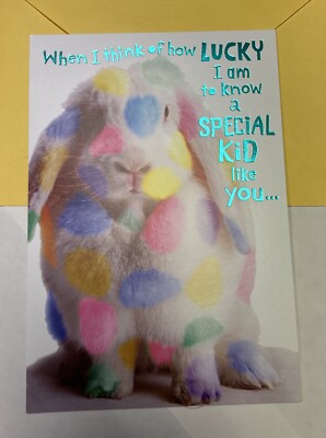 Happy Easter A Special Kid Like You   Lucky 5 x7  Hallmark Greeting Card