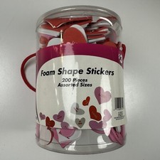 Valentine Foam Heart Shape Stickers 200 Pcs Love Be Mine XOXO Hug  Kisses Sweet