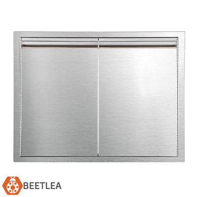Outdoor Kitchen Passage Door Single/Double Stainless Steel Handleless Grill Door
